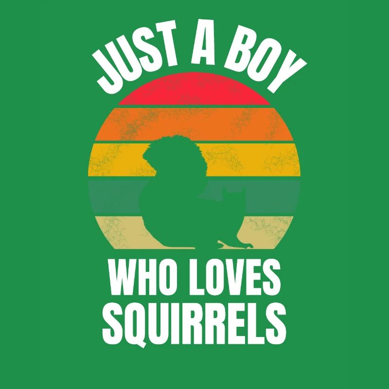 Wald Tier Junge Geschenk Retro Eichhörnchen