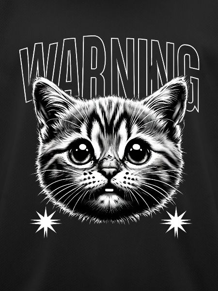 Warning Katze Mieze Geschenk