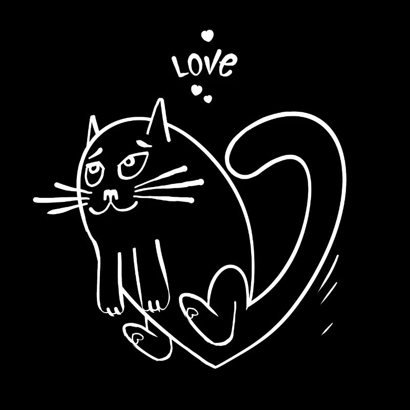 Ich liebe Katze und Valentinstag