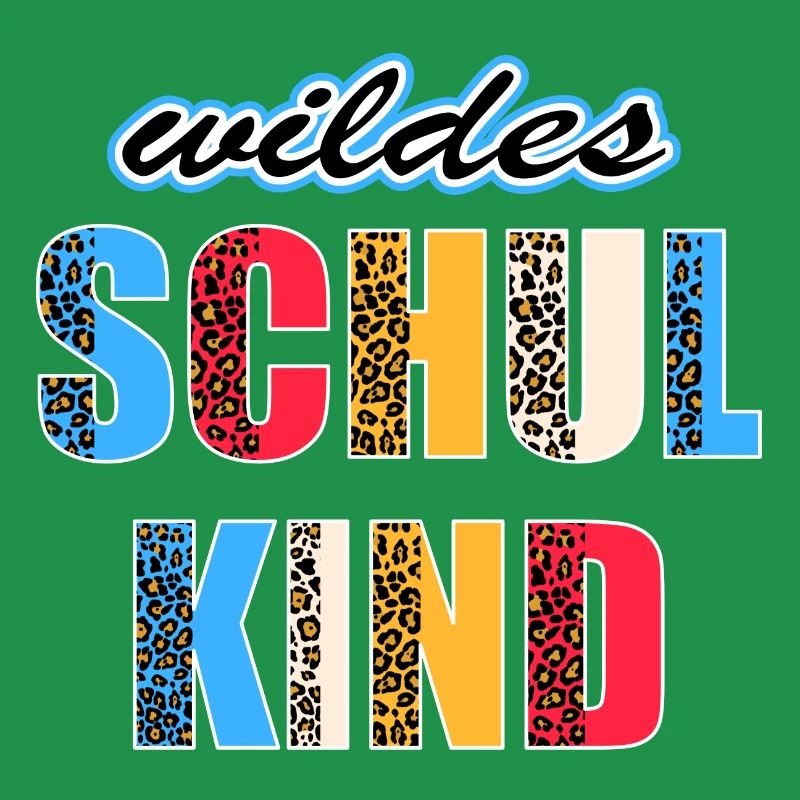 Wildes Schulkind Einschulung Leopard