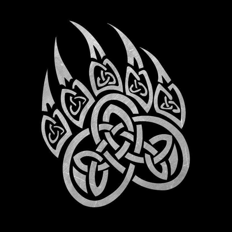 Berserker Rune Bear Paw Viking Design