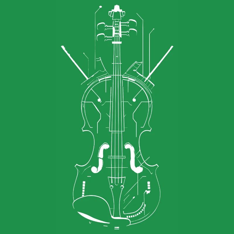 Dessin au trait du violon