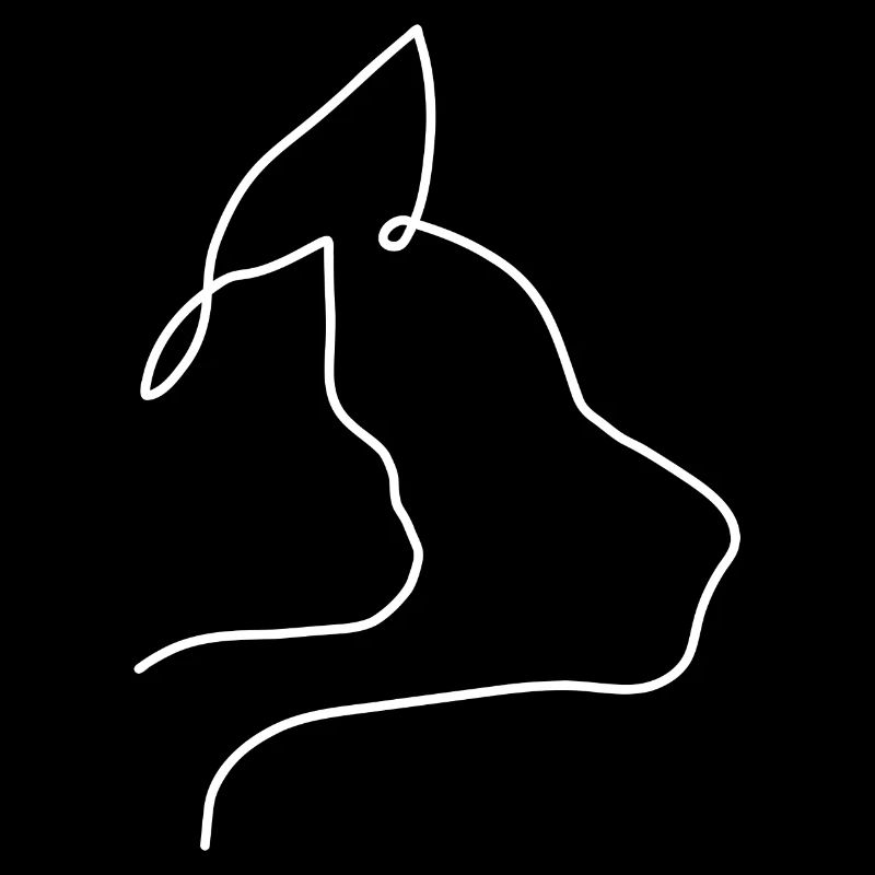 Hund Katze dunkel minimalistisch einfach