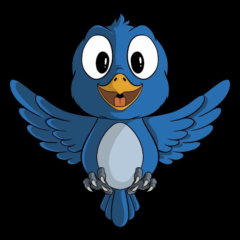 Mignon oiseau bleu