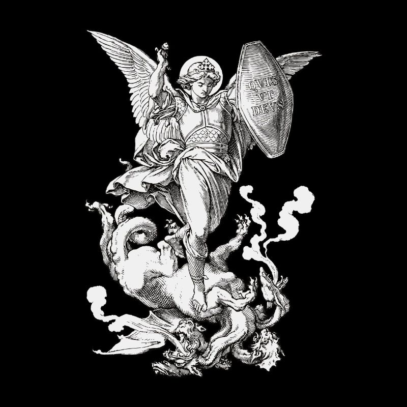 Erzengel Sankt Michael bekämpft den Drachen