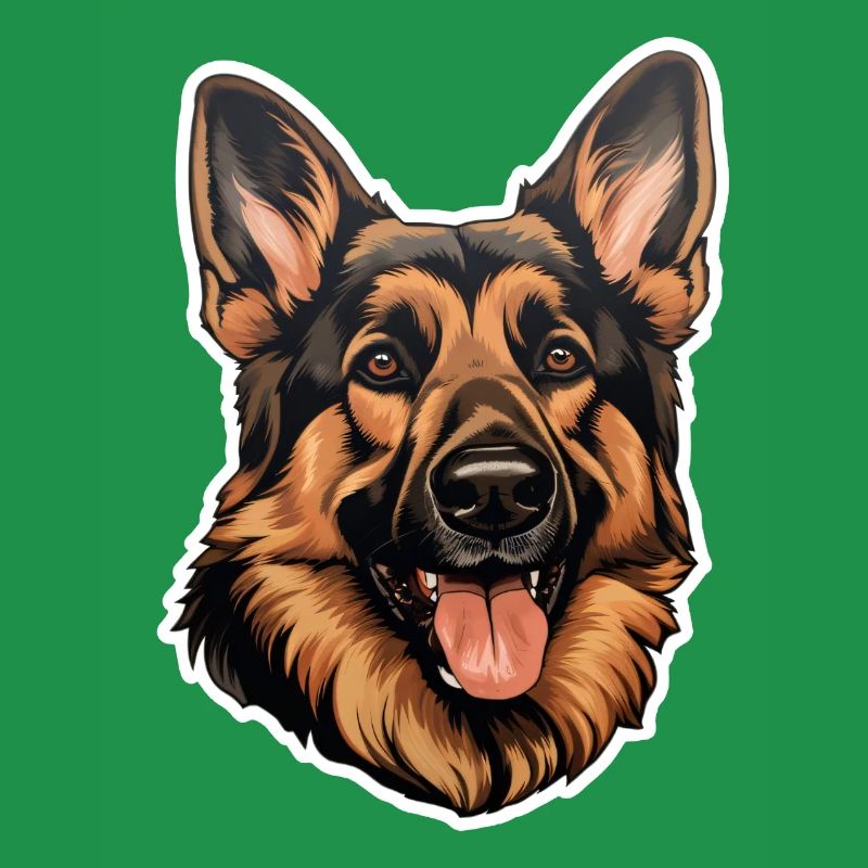 German Shepherd Head
