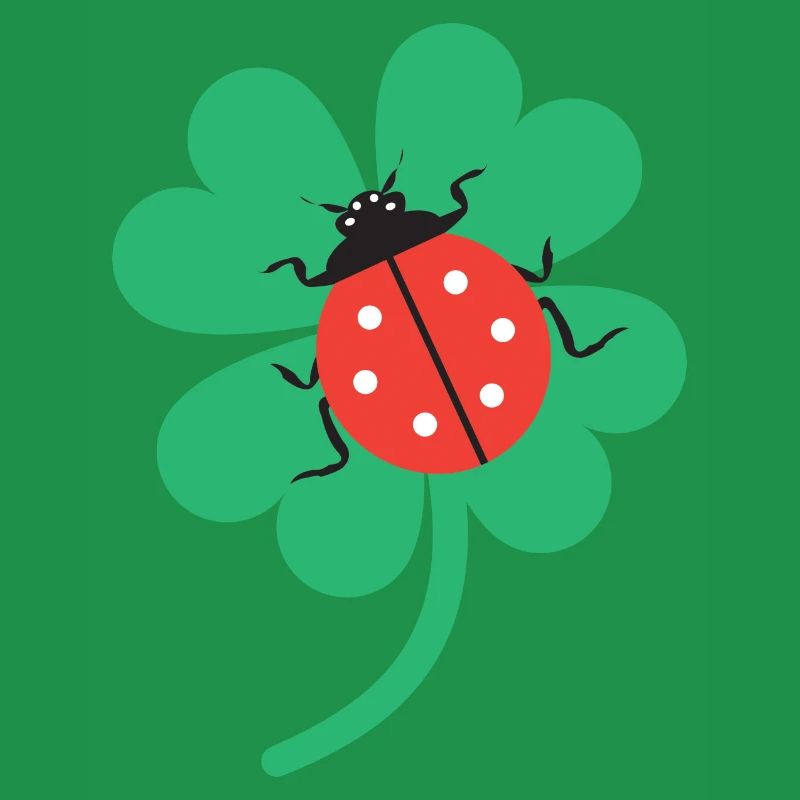 Cloverleaf with Ladybug