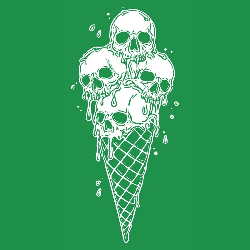 Skelett-Eiscreme Kunst