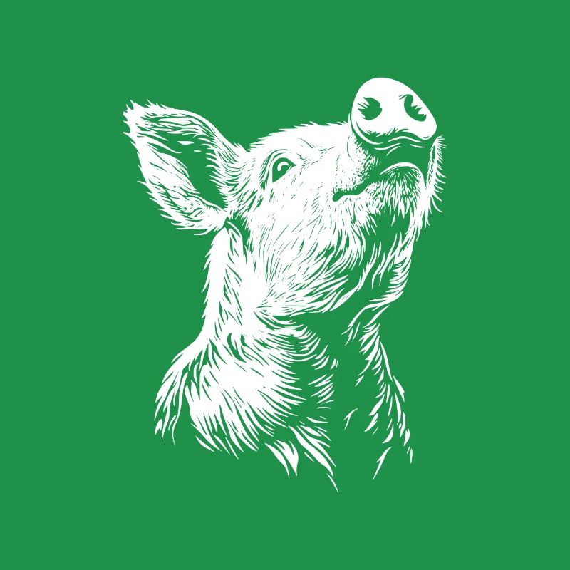 Silhouette de cochon mignon