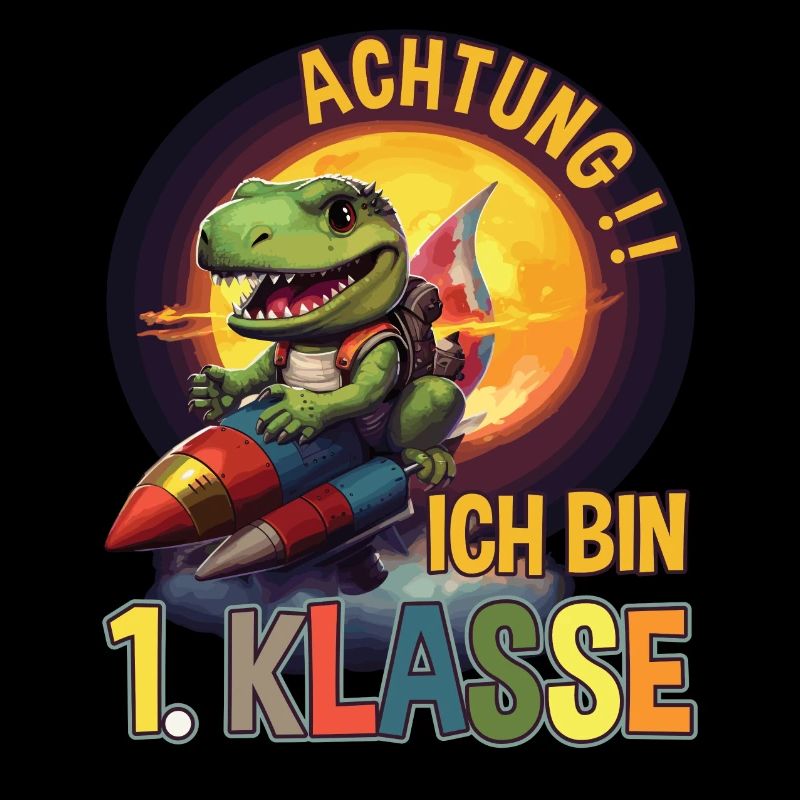 Einschulung Schulkind Schultüte Dinosaurier