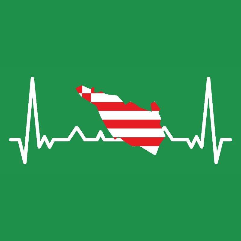 Drapeau de Brême Battement de cœur Drapeau de Brême ECG Pulse