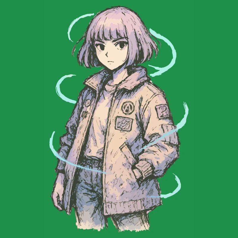 Neon Patch Bomber Mädchen