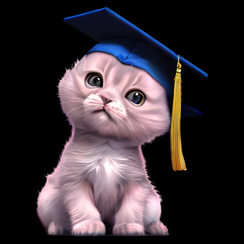 Bachelor Katze Schulabschluss Studium Absolvent