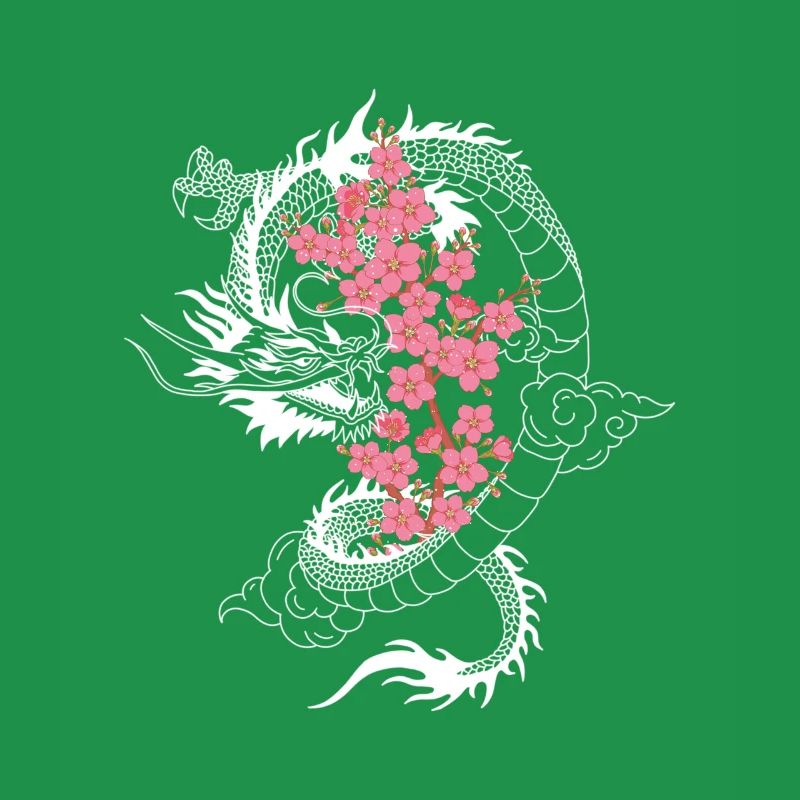Japanischer Drache Kirschblüten Baum Sakura Tree