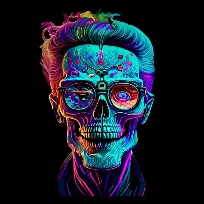 colorful skull