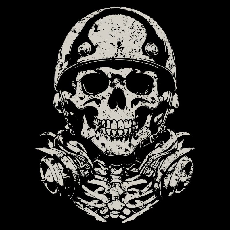 Skull mit Helm