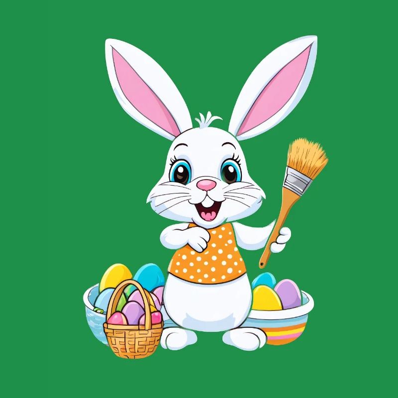 Easter bunny with Easter eggs