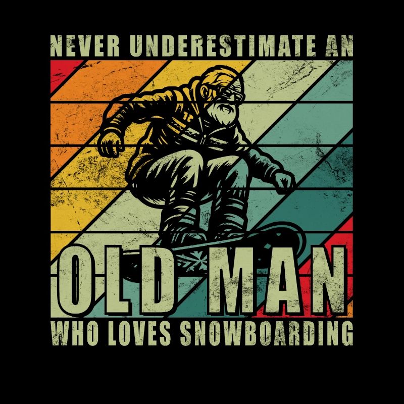 Old man Snow Snowboard