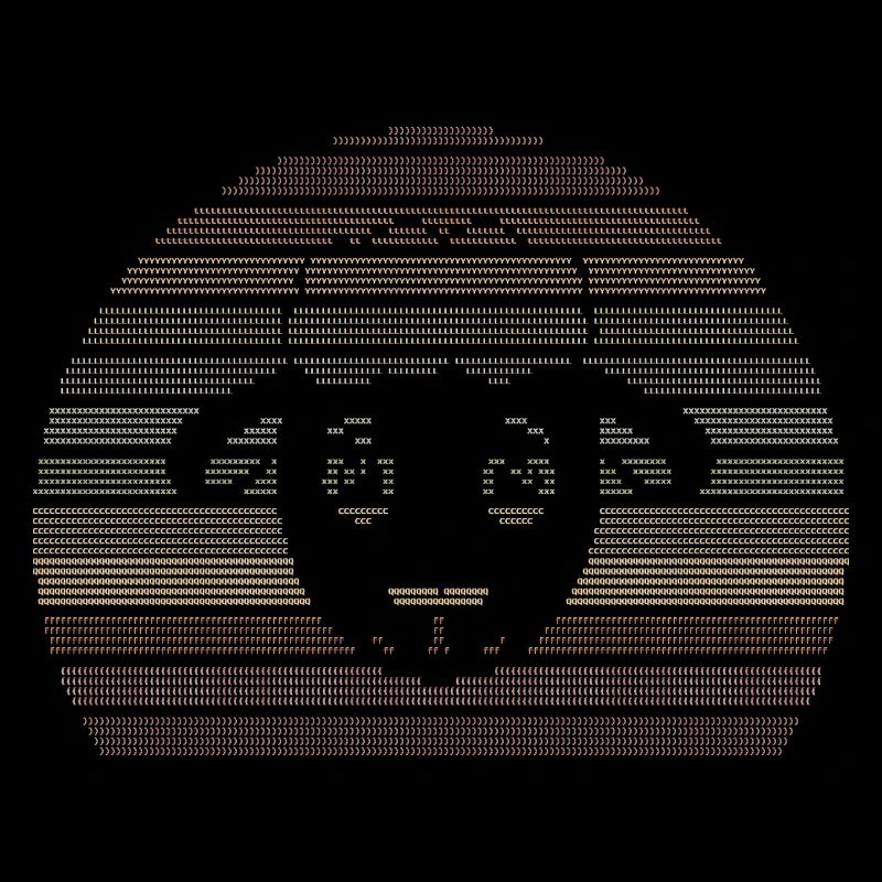 Sunset sheep shepherd and shepherd ASCII