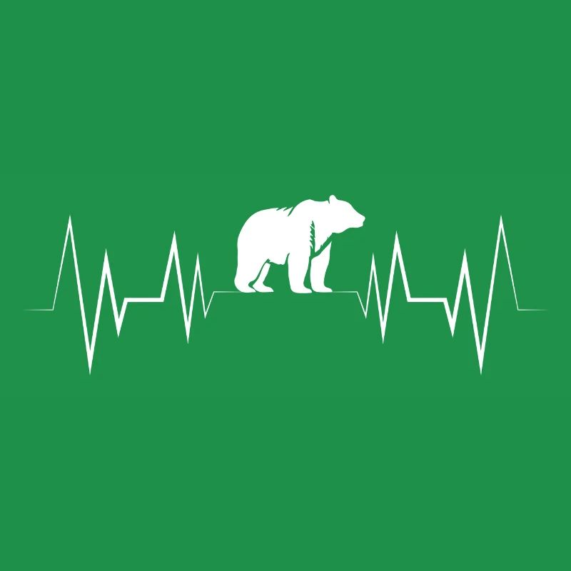 Heartbeat Bear Silhouette