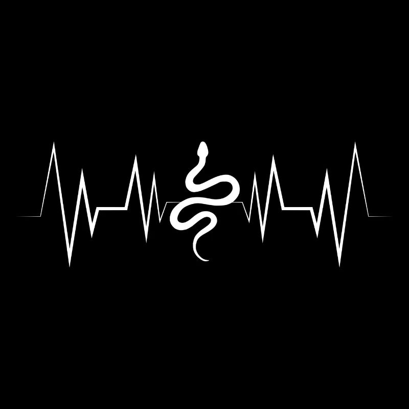 Heartbeat Snake Silhouette