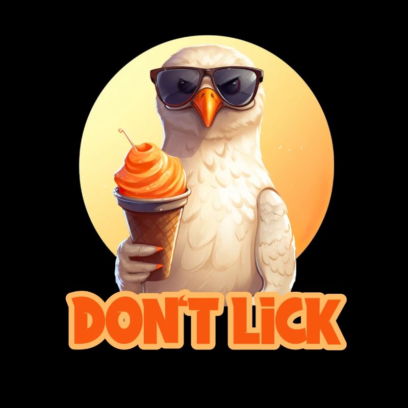 Lustige Möwe mit Eis Don't Lick für einen Möwen
