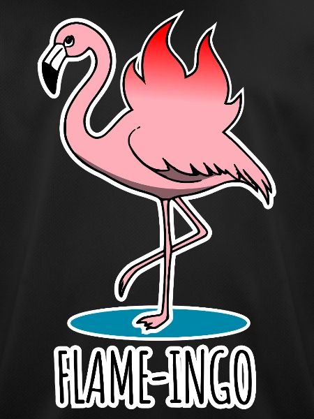 Flame-Ingo - ein flammender Flamingo
