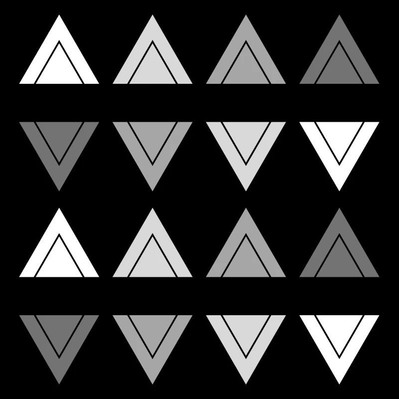 Modern Abstract Geometry Two-row triangles