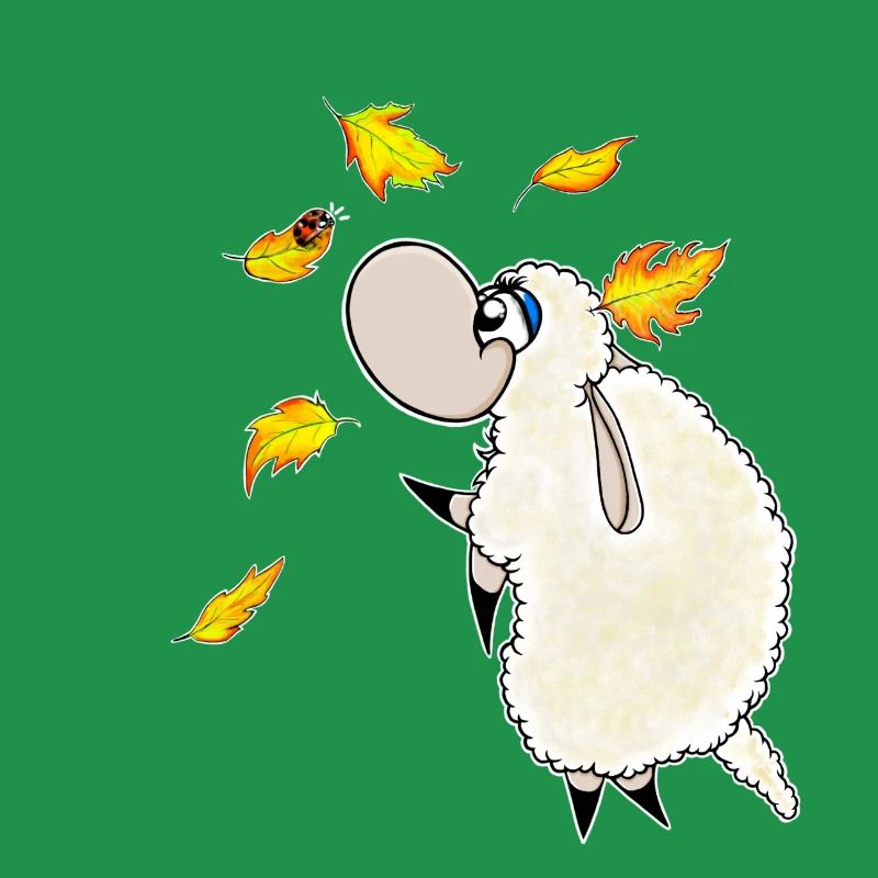 Wolly Sheepling Autumn Leaf Fall