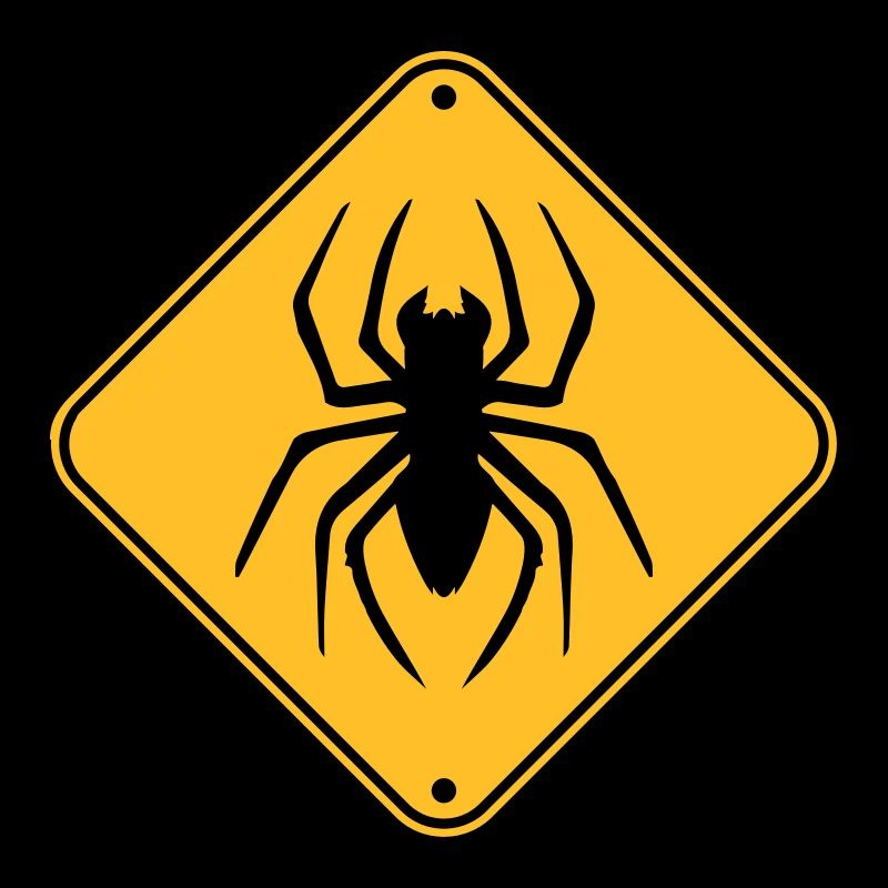 shield warning caution hazard caution zone spider