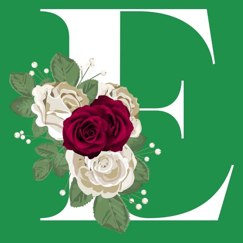 lettre E fleuris