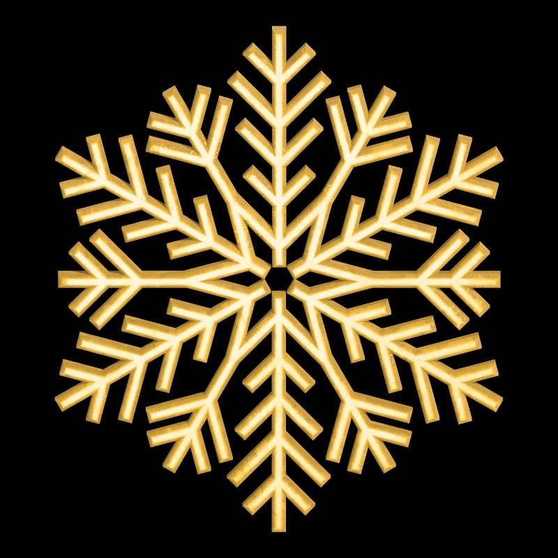 Flocon d’or Flocon d’or de flocon de neige doré