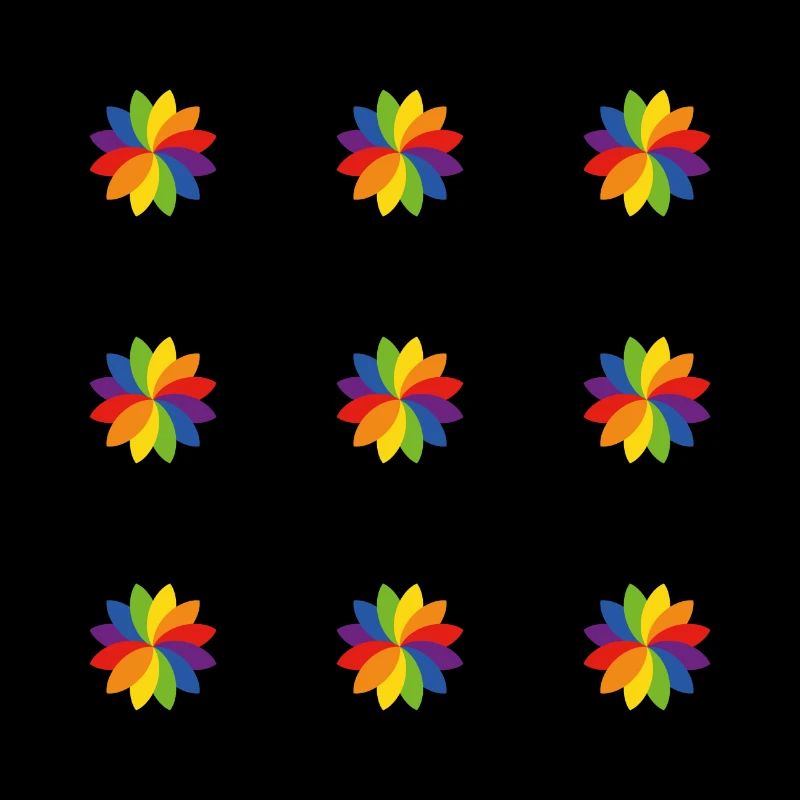 Helles Regenbogenblumenmuster