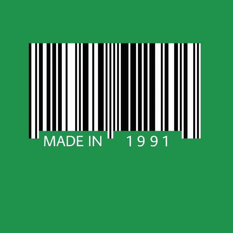 Made in 1991 Barcode Geschenk