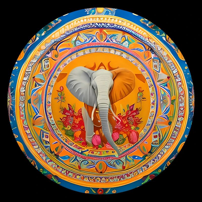 Elephant Boho Design in Digital Art