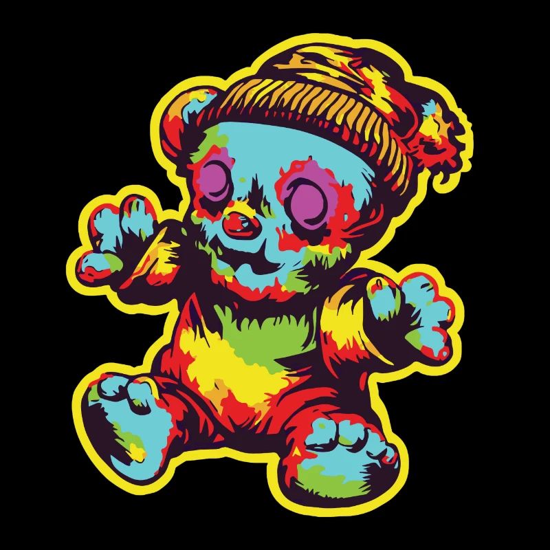Horror Gruseliger Bär Halloween Dunkler Teddy