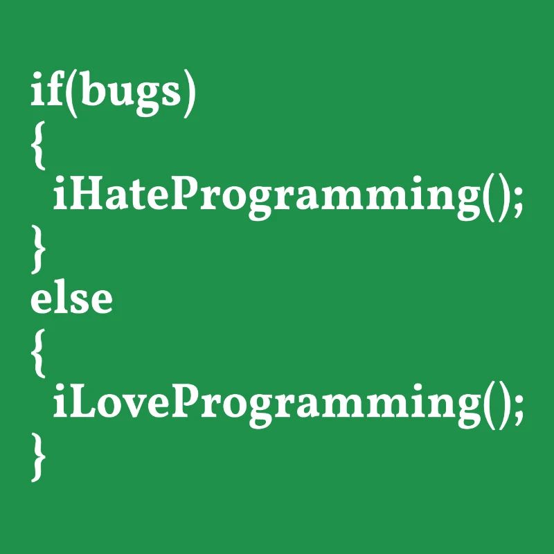 LoveProgramming, HateBugs! #InformatikerHumor