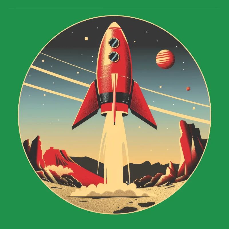 Rocket Launch from Planet Earth - Journey to Mars