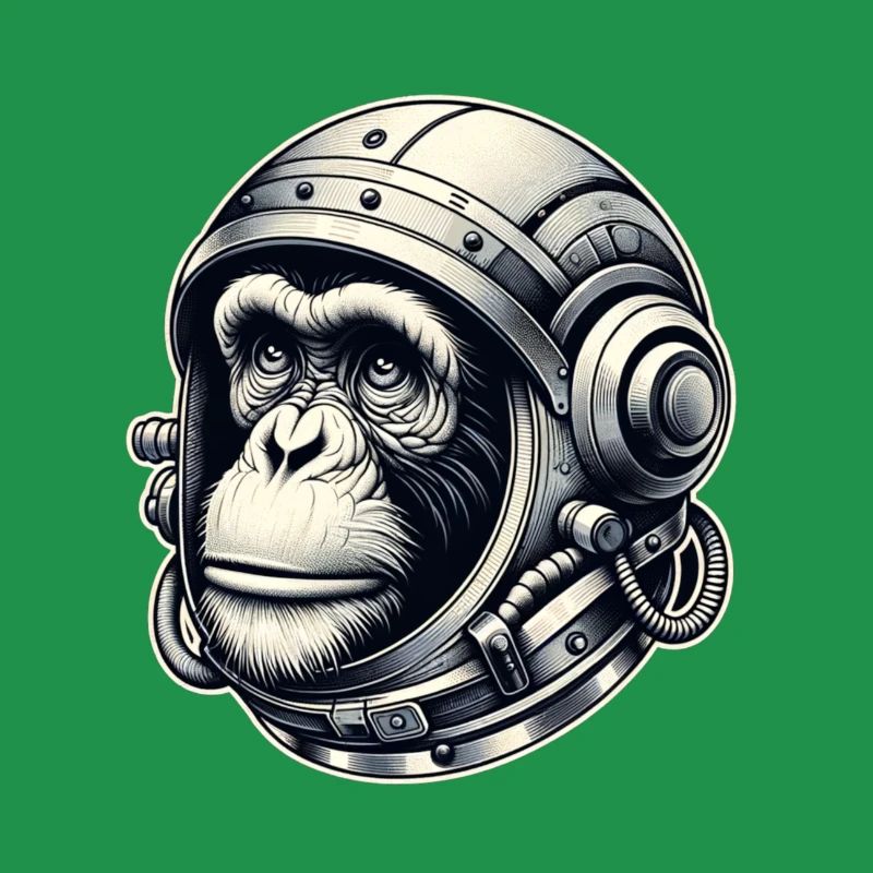 Silver space chimpanzee