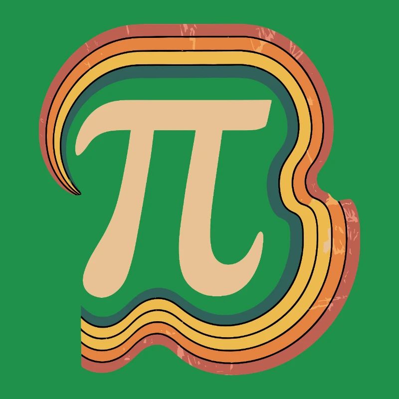 Retro Pi Symbol Design for Pi Tag