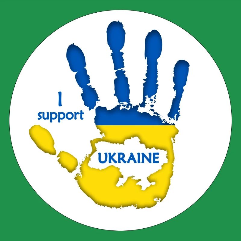 Print I Support Ukraine round