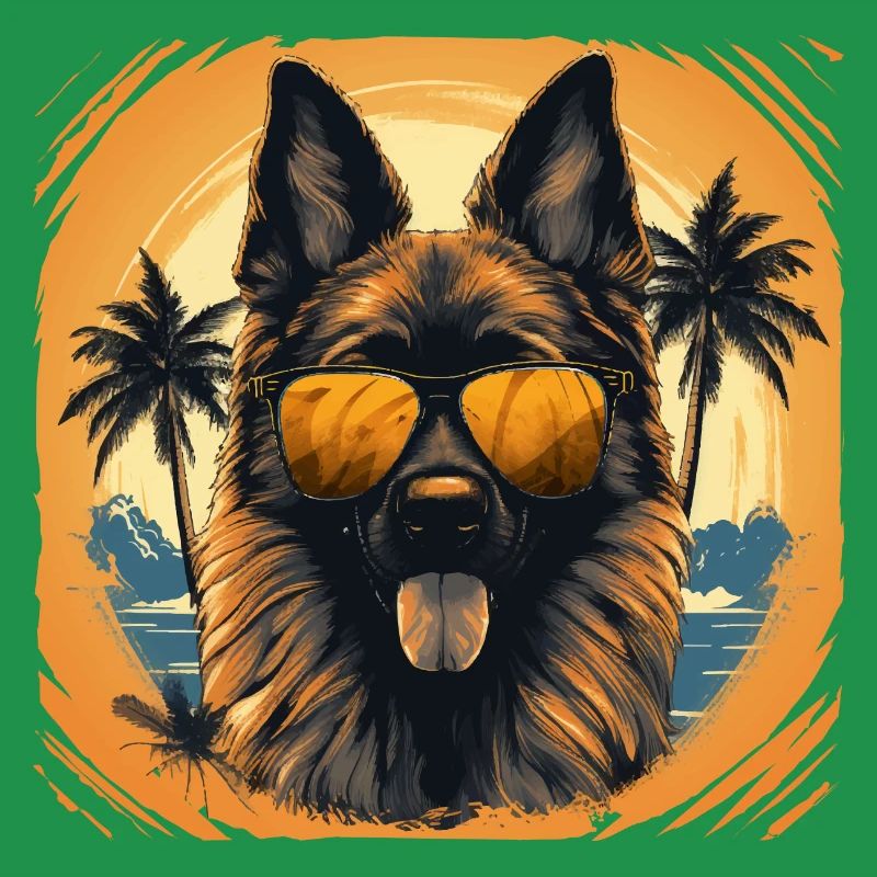 Deutscher Schäferhund mit Sonnenbrille