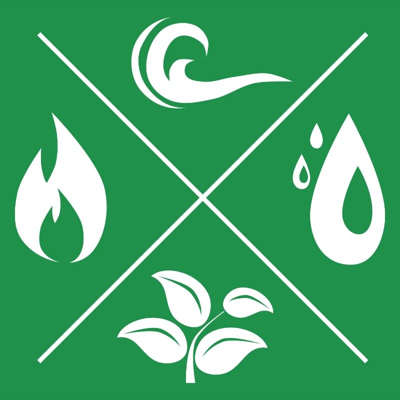 Les 4 éléments - feu, eau, terre, air