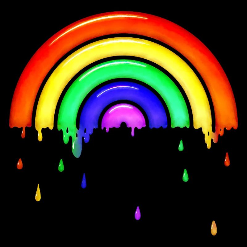 Glass retro rainbow