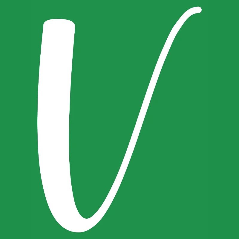 Calligraphie, initiale V