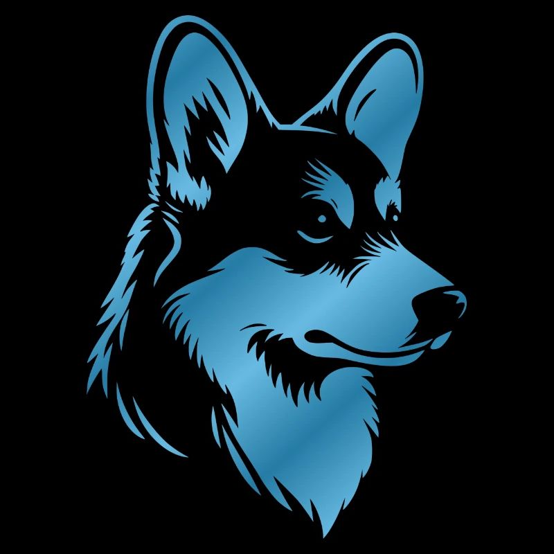 Corgi Drawing Dog Head