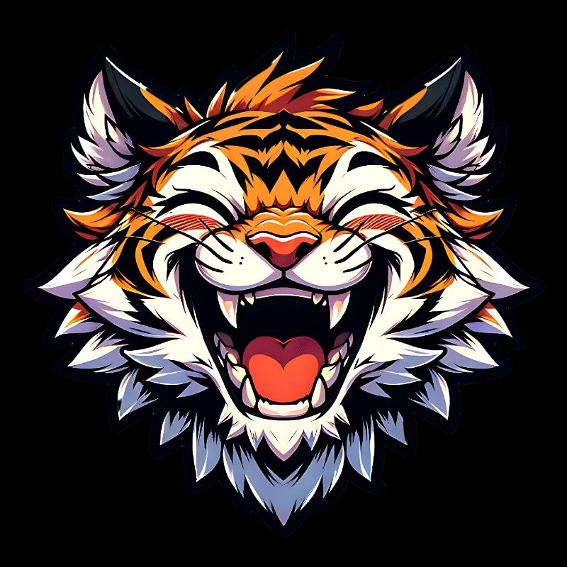 Bébé tigre rieur