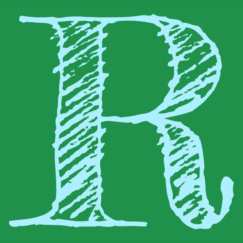 Buchstabe "R" Comic Blau