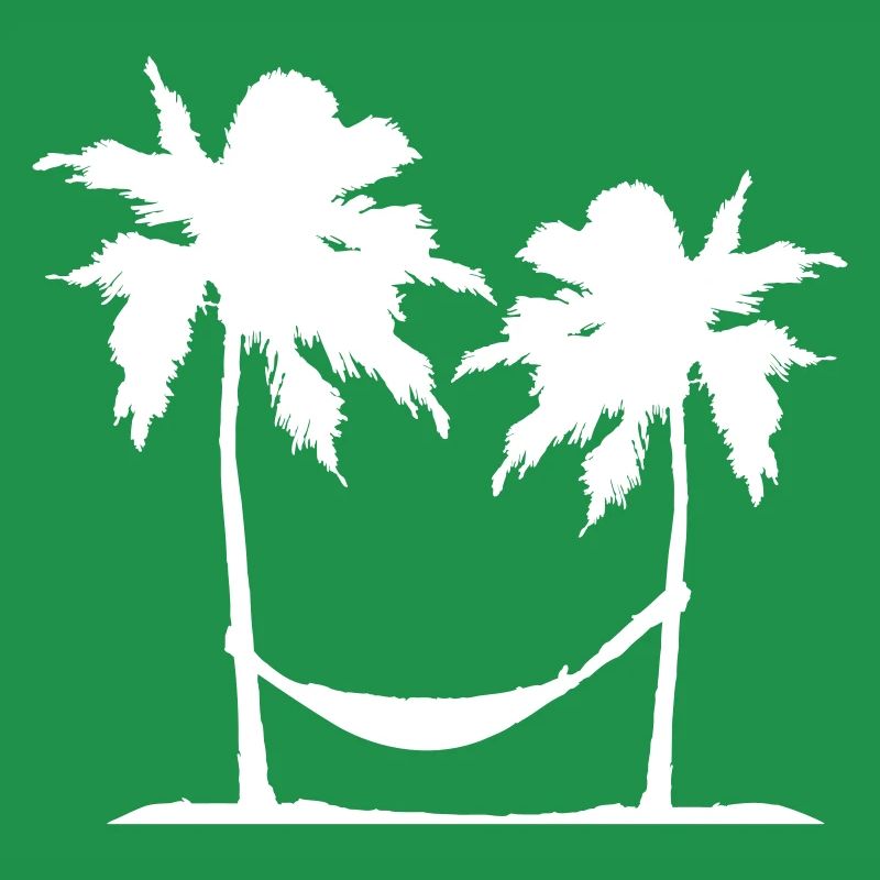 Hammock Under 2 Palm Trees Recreation Beach Sleeping
