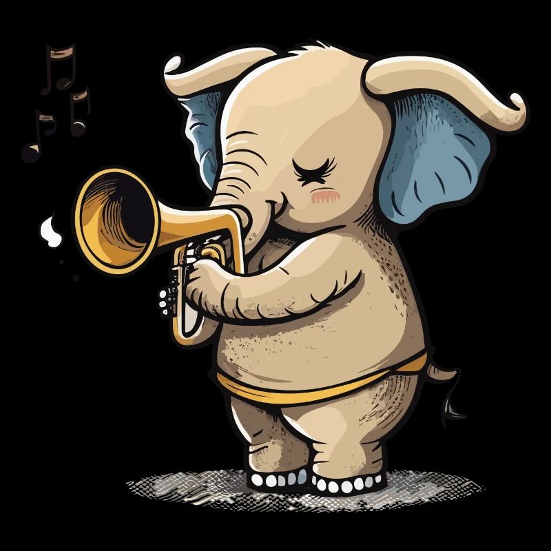 Éléphant trompette